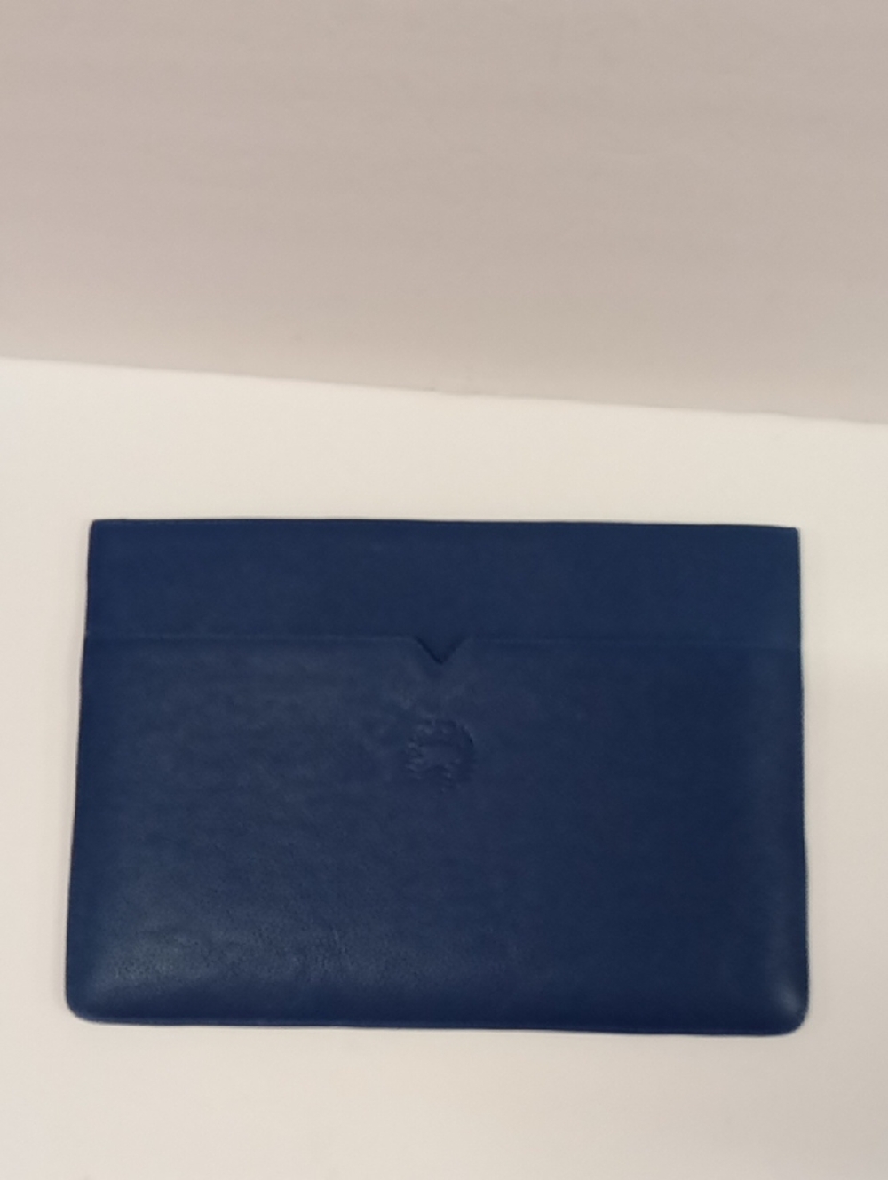 Royce New York Genuive Pebble Leather Document Holder/ Folio Royal Blue